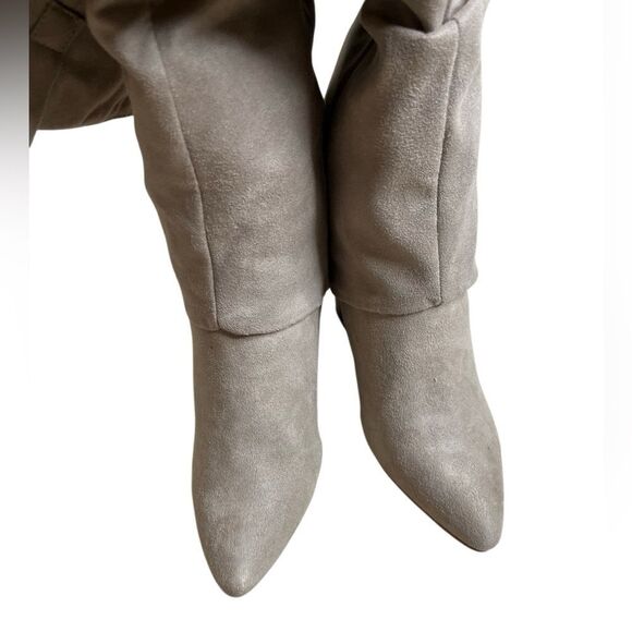 SO Julee Elegant Taupe Slouched Heeled Boots Size 8.5 - Picture 5 of 8